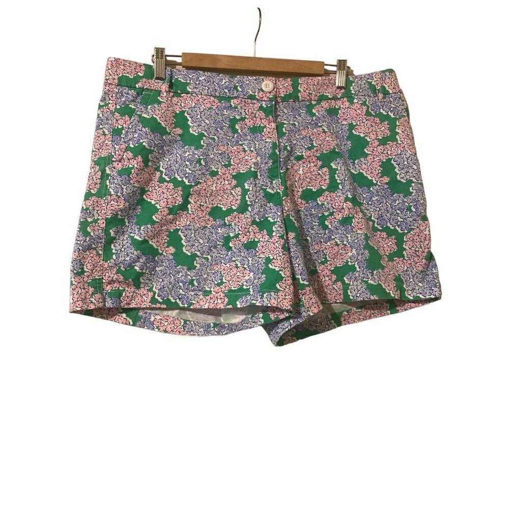 Women’s Crown & Ivy Caroline Shorts 16 Travel Comfort Shorts Pink Green Blue VGC